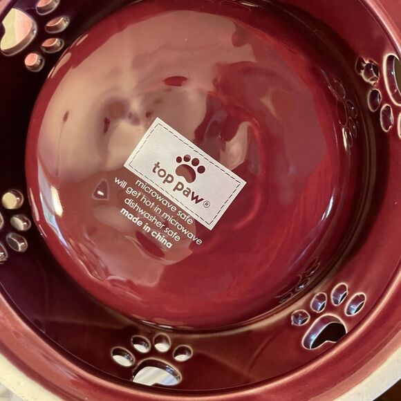 Top Paw Purple Plum Stoneware Dog Bowls - Picture 12 of 15